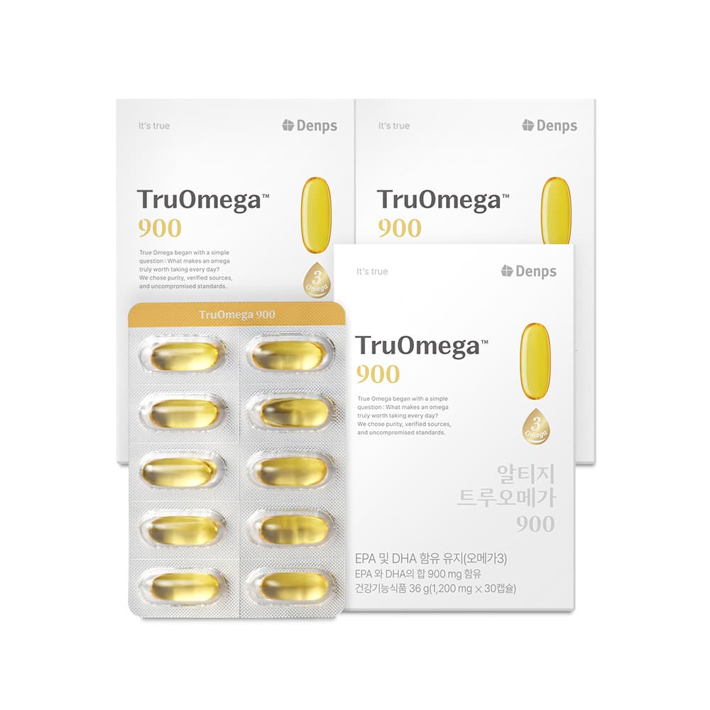 덴프스 오메가3 알티지 트루오메가 900 30캡슐, 3개
